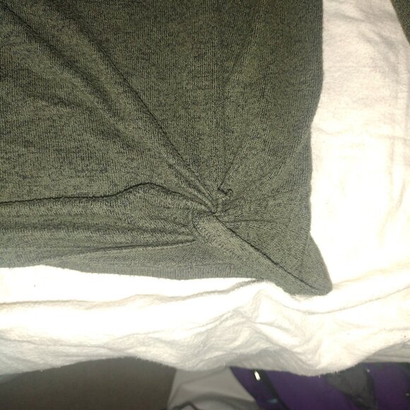 Wonder Nation dark green long sleeve shirt with small corner gather - Picture 2 of 4